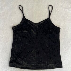 Lucky Brand Crushed Velvet Black Cami